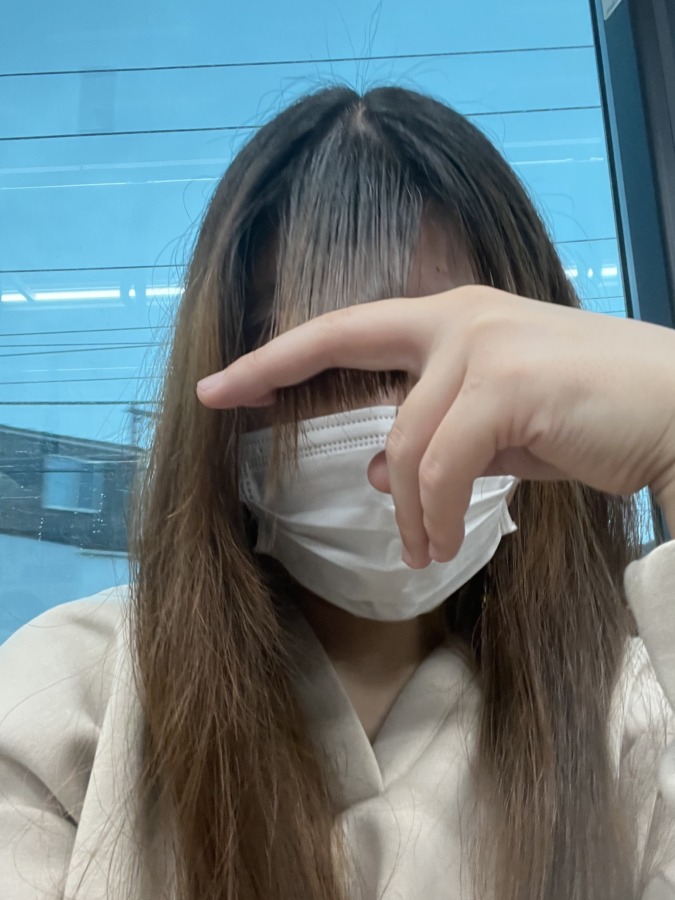 前髪長い～
